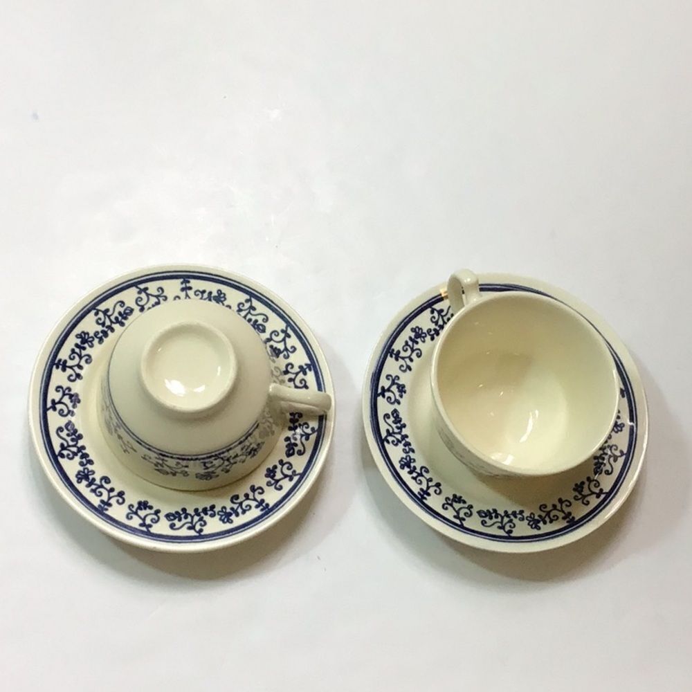 Vintage Set 2 Cups & 2 Sauces Cofee & Tea